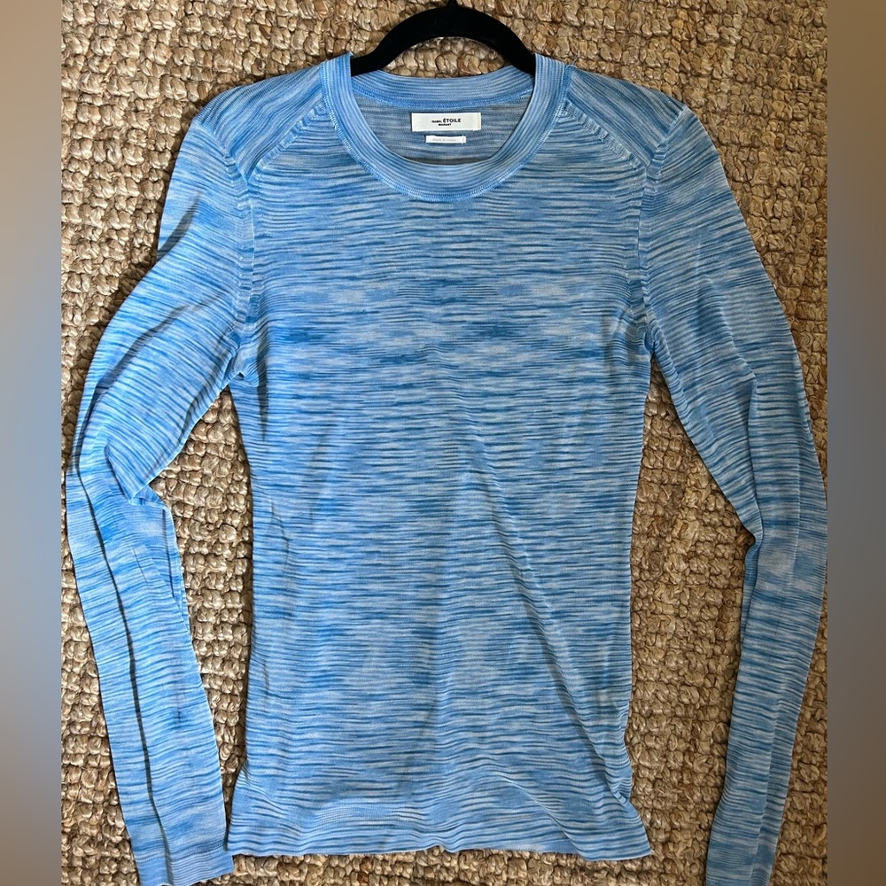 Isabel Marant Etoile sheer blue top